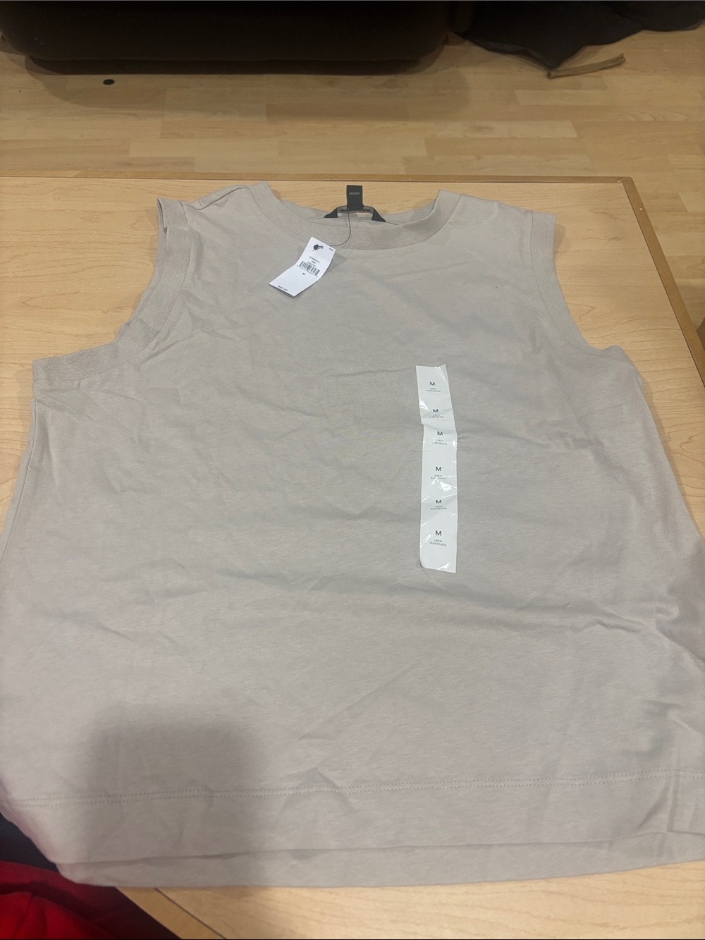 Banana Republic Light Taupe Sleeveless Crew Tank